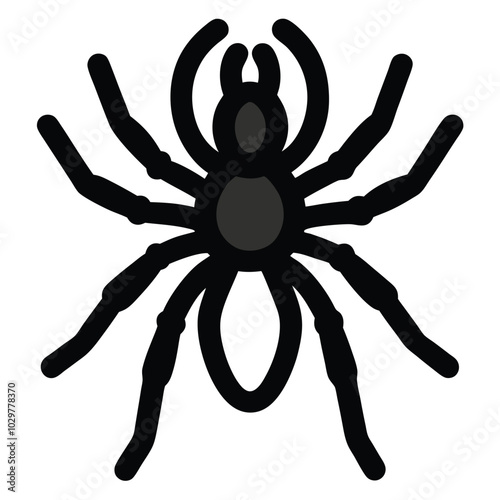 Solid color Texas Brown Tarantula animal vector design