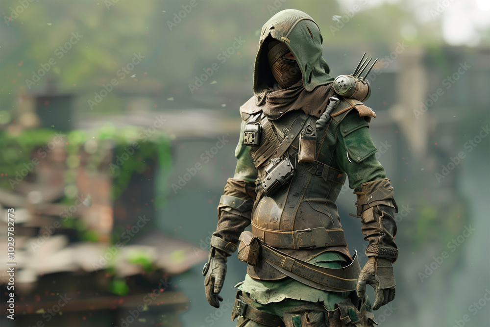 Fototapeta premium 3d open world game character