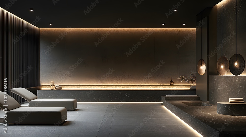 Modern Luxury Spa Interior with Relaxing Ambience Modern Luxury Spa Interior with Relaxing Ambience