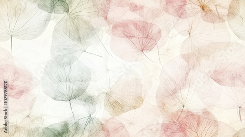 Fototapeta Naklejka Na Ścianę i Meble -  watercolor lotus flower background texture pattern pastel colors leaves