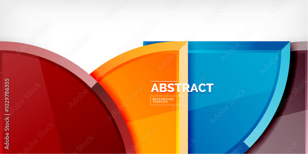 Abstract background - circles and round triangles with 3d effect. Vector Illustration For Wallpaper, Banner, Background, Card, Book Illustration, landing page Abstract background - circles and round triangles with 3d effect. Vector Illustration For Wallpaper, Banner, Background, Card, Book Illustration, landing page