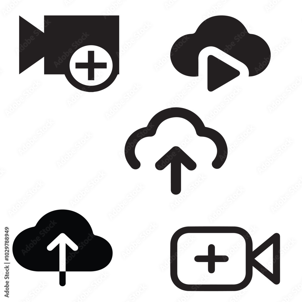 Upload Video vector design symbol Upload Video vector design symbol