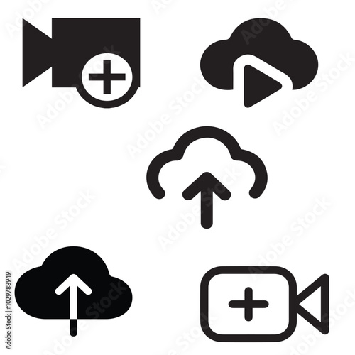 Upload Video vector design symbol 