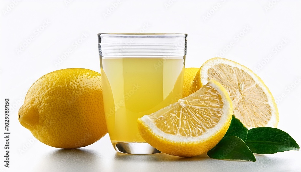 Lemon Juice on white background isolated. Beverage. Drink. Lemon Juice on white background isolated. Beverage. Drink.