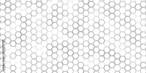 Mosaic background. Simple hexagon grid. Hexagonal cells. Reflected wax pattern. Geometric hive grid. Reflecting