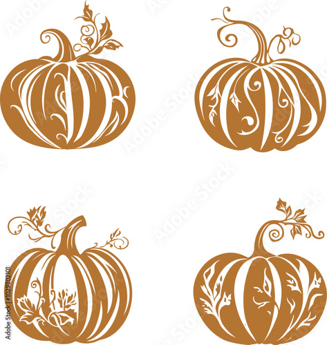 Elegant decorative pumpkin designs
