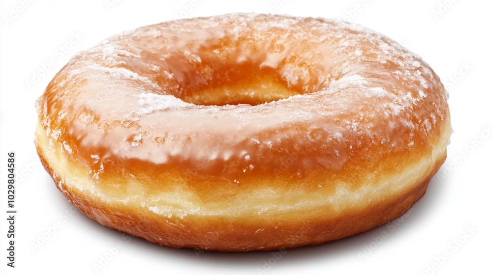 Glazed Donut Delight: A close-up shot of a perfectly glazed donut, capturing the sweet and tempting allure of this classic treat. Glazed Donut Delight: A close-up shot of a perfectly glazed donut, capturing the sweet and tempting allure of this classic treat.