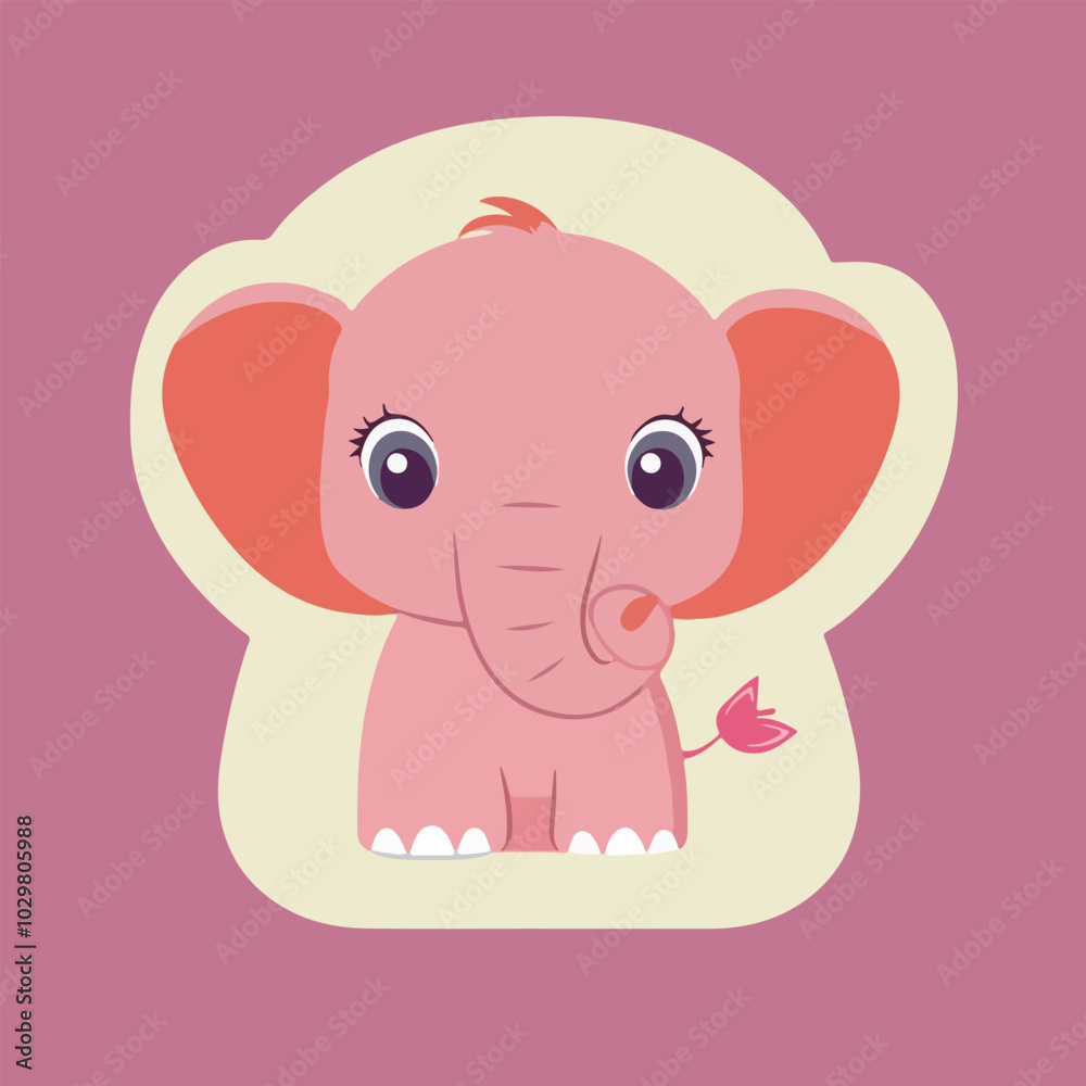 Obraz premium Cute baby elephant illustration