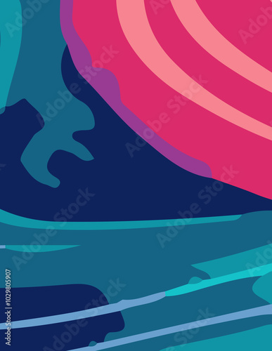 abstract background with untidy waves Illustration