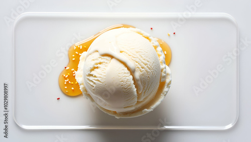 Scoop of ice cream transparent background, ice cream, vanila ice cream, 