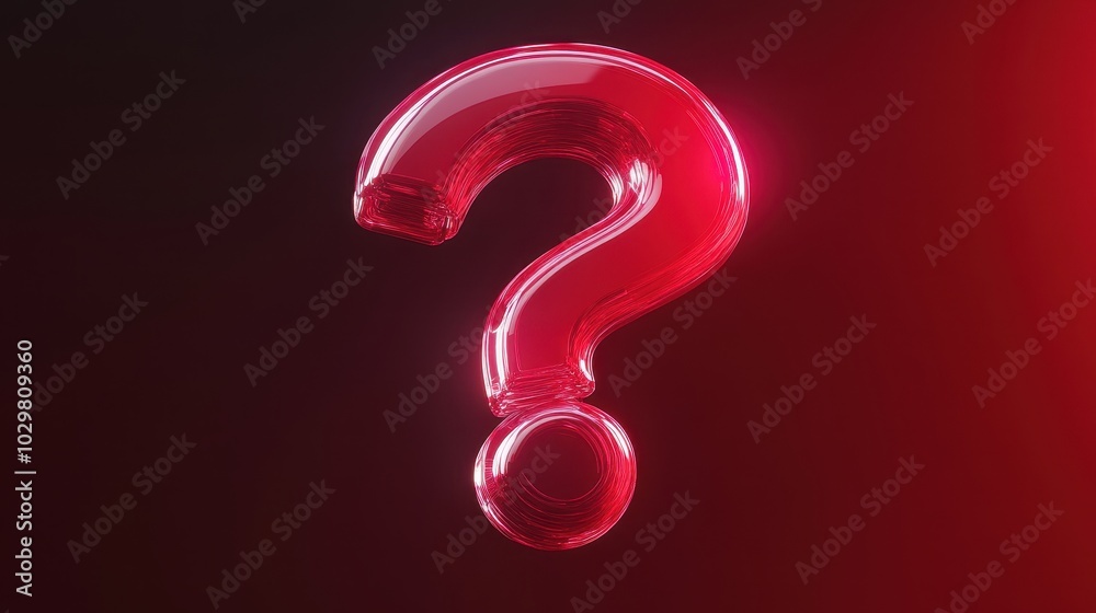 A red question mark with a black background. The red color of the question mark is very bold and stands out against the black background. The question mark is made of a shiny A red question mark with a black background. The red color of the question mark is very bold and stands out against the black background. The question mark is made of a shiny