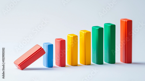 Colorful Blocks Domino Effe...