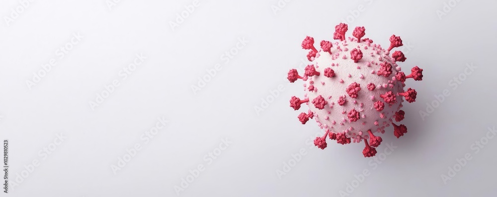Virus model, white isolate background Virus model, white isolate background