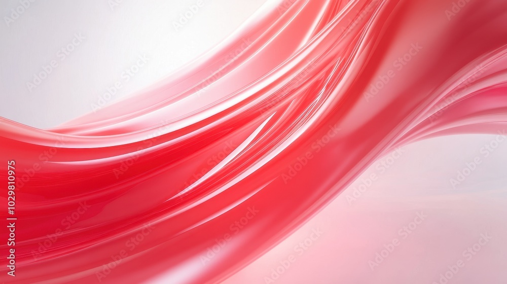 A ribbon with a red and white stripe and a red swirl. The ribbon is long and has a very smooth texture. The red and white colors create a sense of contrast and movement A ribbon with a red and white stripe and a red swirl. The ribbon is long and has a very smooth texture. The red and white colors create a sense of contrast and movement