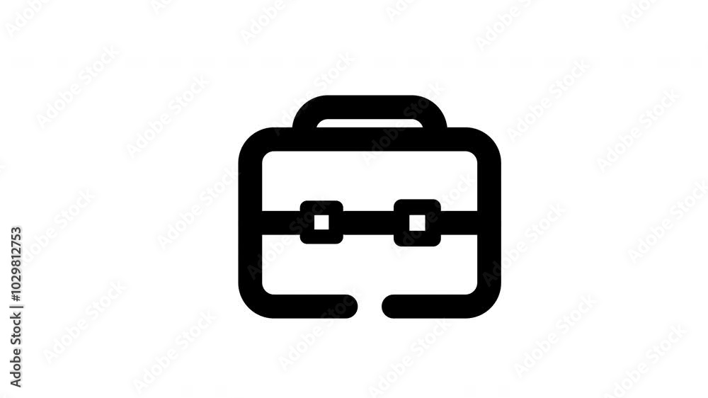 Bag line icon of for modern concepts, web and apps on white background. Motion graphic. Bag line icon of for modern concepts, web and apps on white background. Motion graphic.