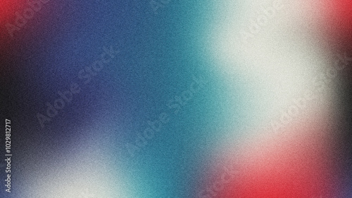 Vibrant Teal and Navy Blue Abstract Gradient Background with Red Accents, Ideal for Digital Art, Website Banners, Presentations, and Creative Projects