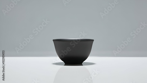 Black cup on a transparent background, black cup, black mug, cup, tea cup photo