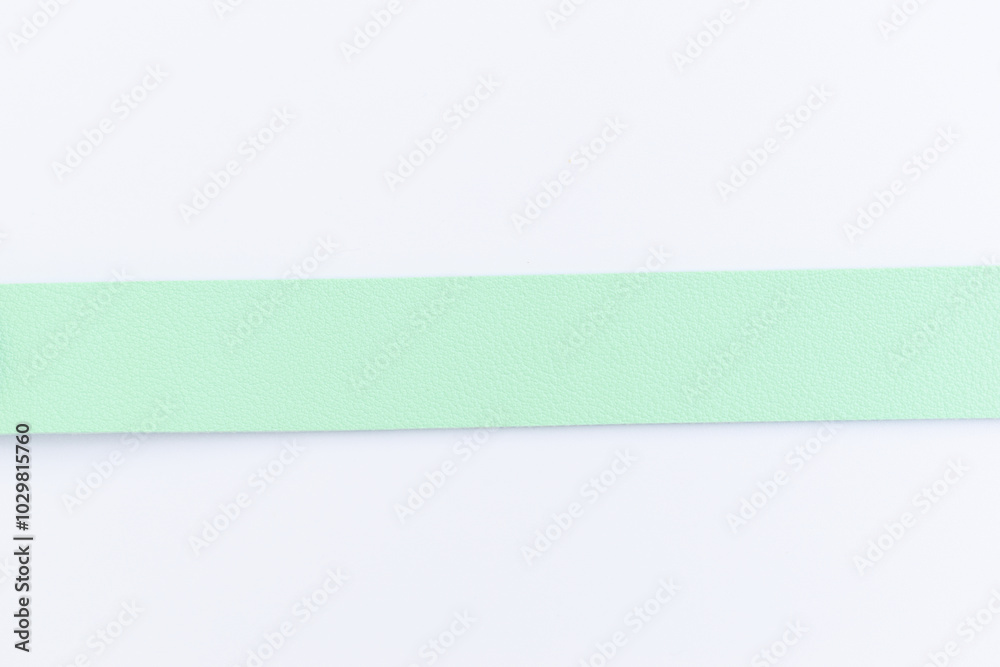 light green leather strap isolated on white background light green leather strap isolated on white background
