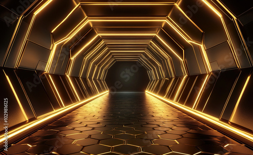 3D Mech Style C4D Science Fiction Technology Exhibition Background
