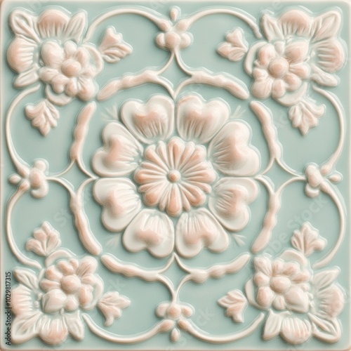 Obraz na płótnie Patterns on tiles w salonie