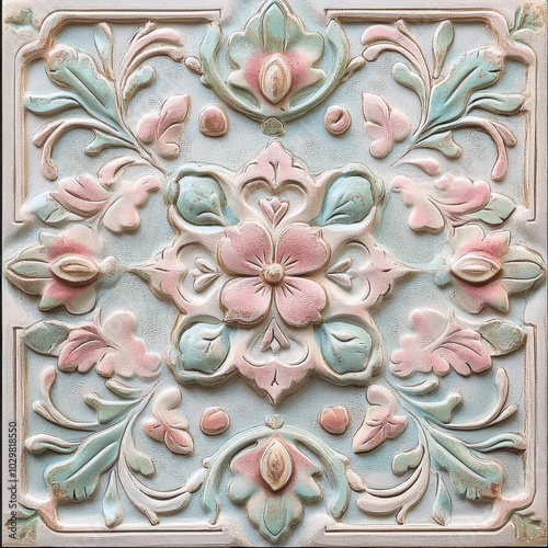 Obraz na płótnie Patterns on tiles w salonie