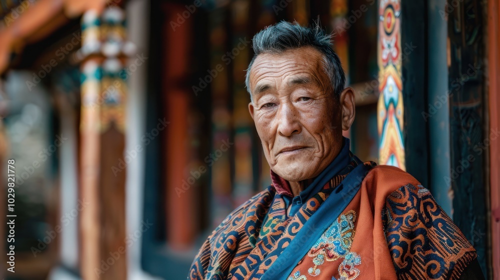 Portrait of a Bhutanese Man Portrait of a Bhutanese Man