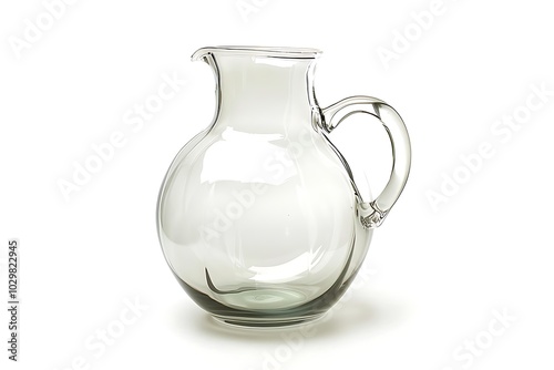 Glass jug isolated on white background