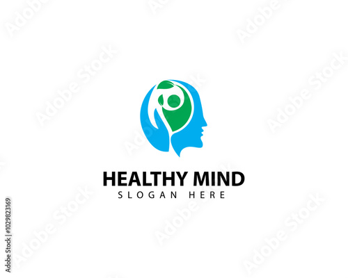 Healthy mind logo design, creative logo design inspirations template photo