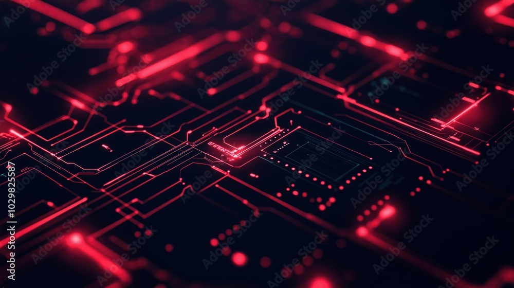 Abstract red cyber circuit board background for Cyber Monday Abstract red cyber circuit board background for Cyber Monday