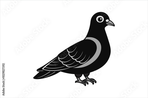 pigeon vector, icon vector illustration, pigeon silhouette of a pigeon isolated on a white background, eps, png, svg, vector,