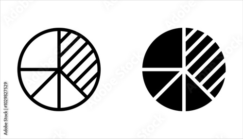 Pie chart infographic icon set. Circle diagram collection for infographic, data analysis, web design on white background