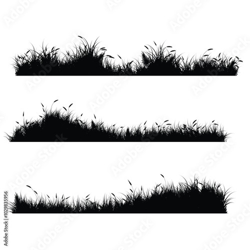 Silhouette Grass Illustration