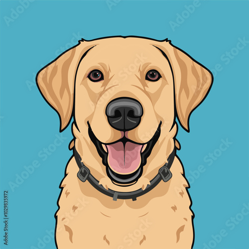labrador retriever dog vector illustration Ai Generated