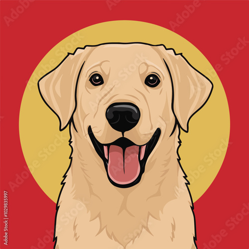 labrador retriever dog vector illustration Ai Generated