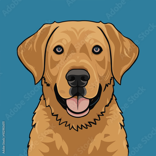 labrador retriever dog vector illustration Ai Generated