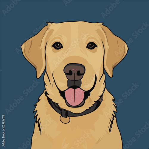 labrador retriever dog vector illustration Ai Generated