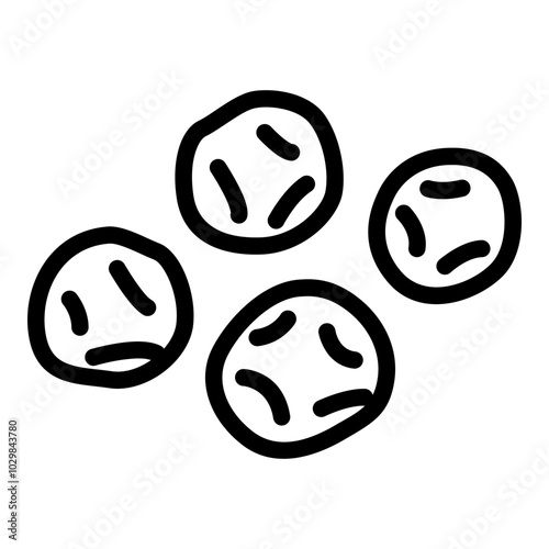 Black pepper icon. Vector line icon
