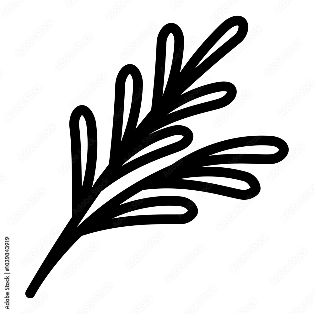 Rosemary icon. Vector line icon Rosemary icon. Vector line icon