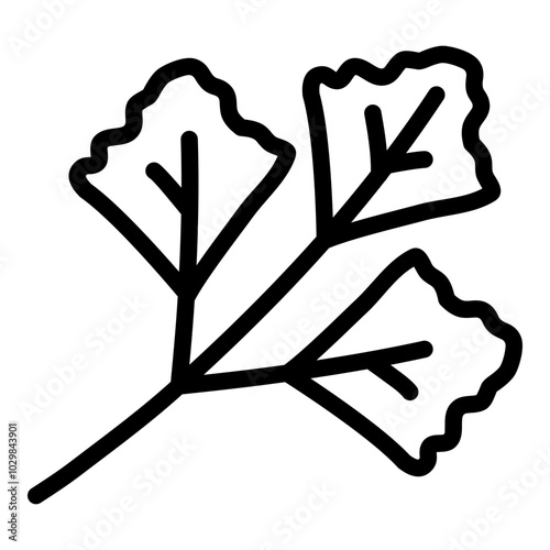 Parsley icon. Vector line icon