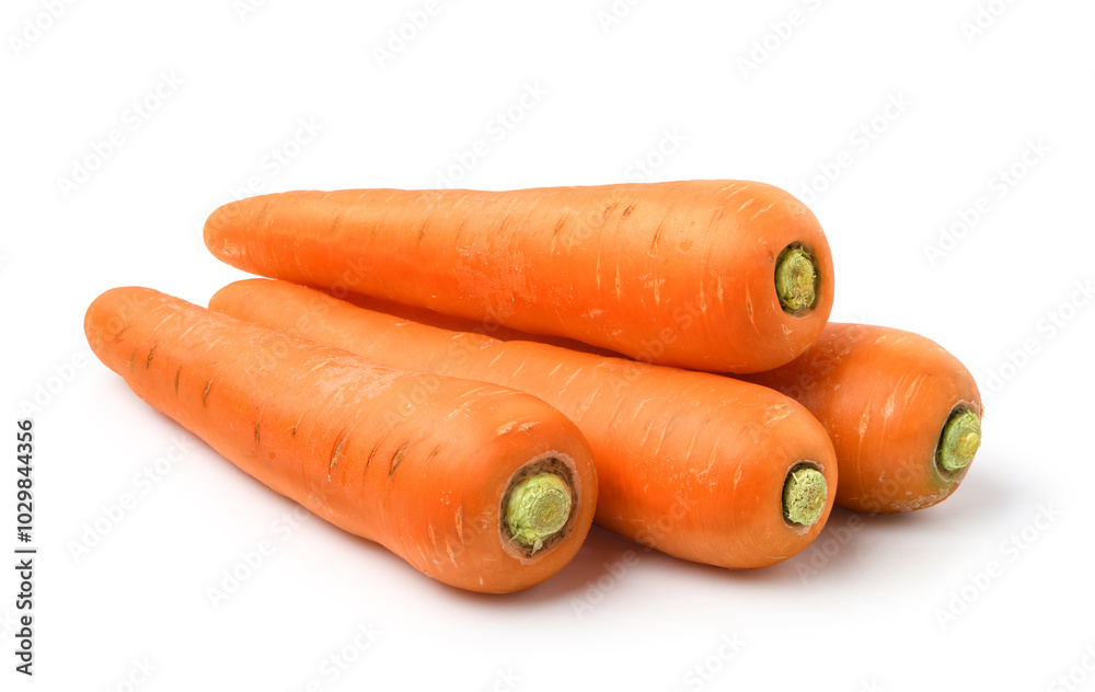 Group of fresh carrots isolated on white background. Clipping path. Group of fresh carrots isolated on white background. Clipping path.