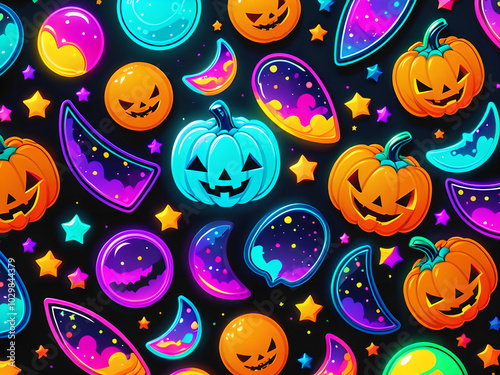 Candy Dreams: Abstract, Spooky, High-Quality, 4K Neon