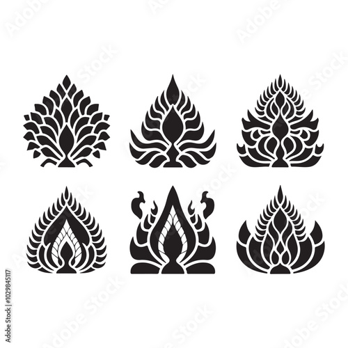 thai traditional pattern set for design 