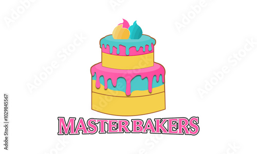 cake logo, confectionery, bakery logo, home baked, making cake, vintage cake logo, bakehouse, 
