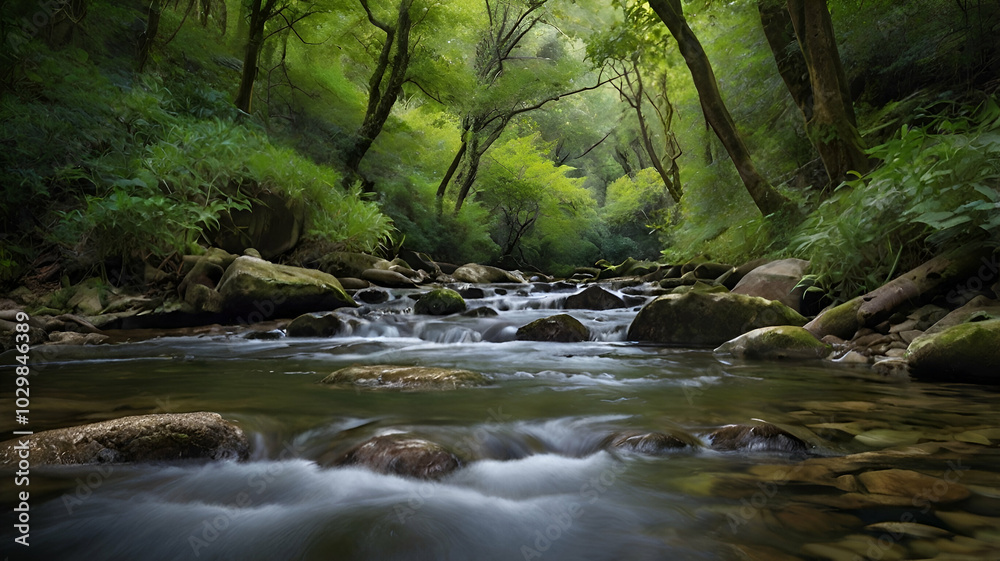 river in the forest river in the forest