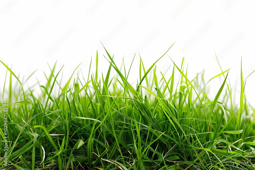 Fototapeta premium Green grass isolated on white background