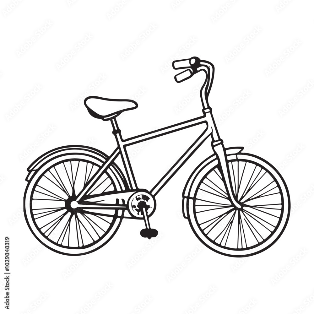 Bicycle vector silhouette image of a table on a white background Bicycle vector silhouette image of a table on a white background