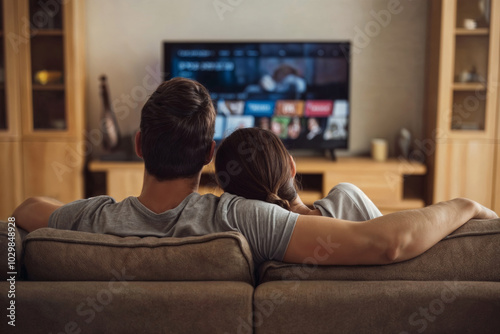 People watch a movie together