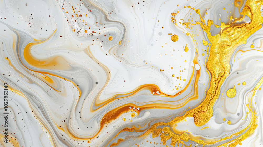 white and golden marble fluid art texture. abstract waves flowing background. white and golden marble fluid art texture. abstract waves flowing background.