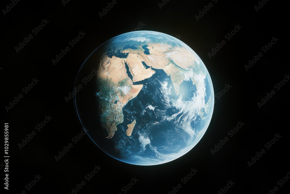 full earth in space on black background full earth in space on black background