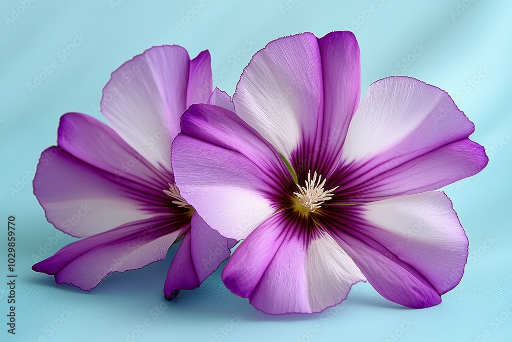 Obraz premium Minimalist design with a single Ipomoea flower, fading into the background